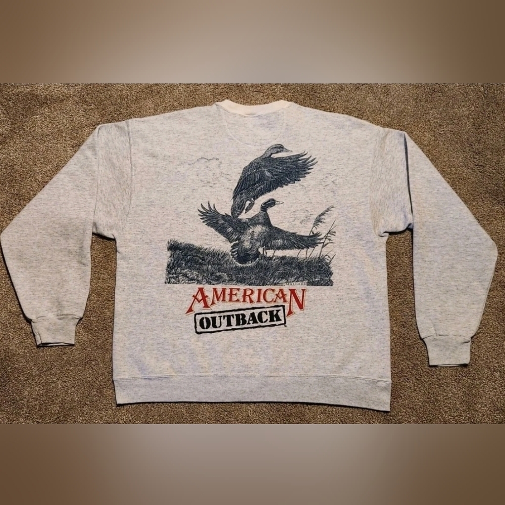 Vintage American Outback Mallard Duck Sweatshirt Size L